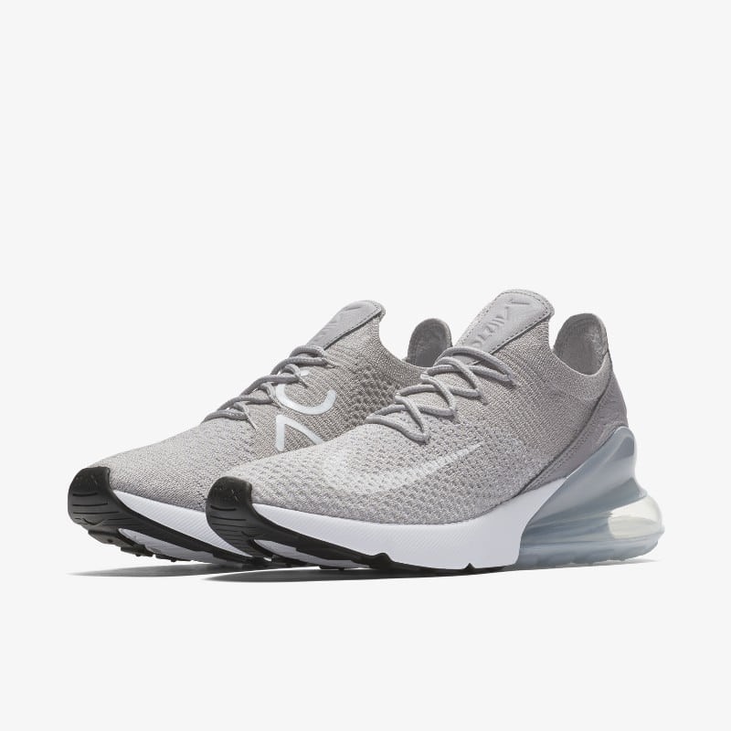 Nike air max 270 flyknit women's grey sale